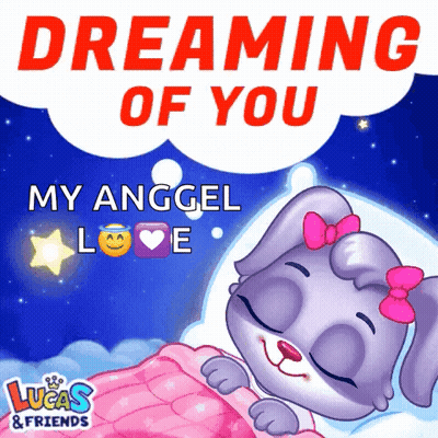 A Lucas And Friends Advertisement With A Sleeping Bunny GIF