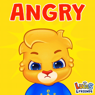 A Lucas And Friends Cartoon Shows A Boy Being Angry GIF