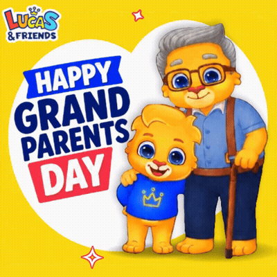 A Lucas And Friends Greeting Card For Grandparents Day GIF