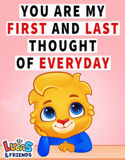 A Lucas And Friends Greeting Card With A Lion GIF