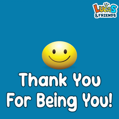 A Lucas & Friends Advertisement With A Smiley Face On It GIF