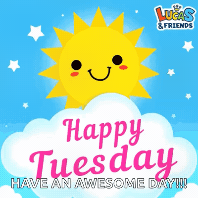 A Lucas & Friends Greeting Card With A Smiling Sun GIF