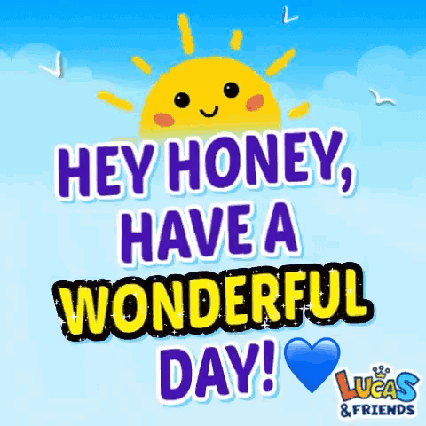 A Lucas & Friends Greeting Card With A Smiling Sun GIF