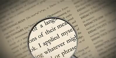 A Magnifying Glass Is Focused On The Word I Applied Myself In A Dictionary GIF