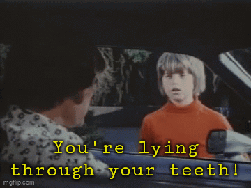 A Man And A Boy Are Talking In A Car And The Boy Is Lying Through His Teeth GIF