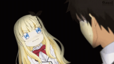 A Man And A Girl Are Standing Next To Each Other And The Girl Is Making A Face GIF