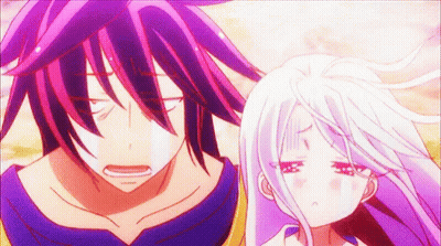 A Man And A Girl Are Standing Next To Each Other . GIF