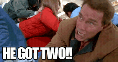 A Man And A Woman Are Fighting On A Plane And The Man Says He Got Two ! GIF