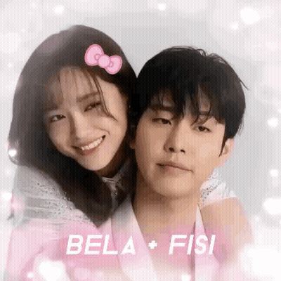 A Man And A Woman Are Hugging Each Other And Smiling . GIF