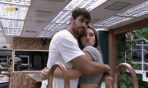 Man And Woman Hugging With BBC Logo GIF