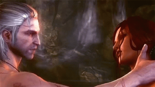 A Man And A Woman Are Hugging In A Video Game Scene GIF