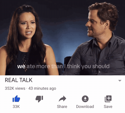 A Man And A Woman Are Sitting Next To Each Other In A Video Called Real Talk GIF
