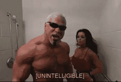 A Man And A Woman Are Standing In A Shower And The Man Is Saying Unintelligible GIF