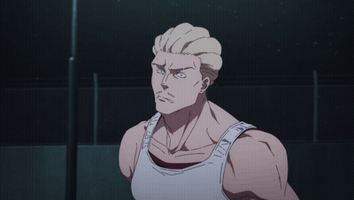 A Man And A Woman Are Standing Next To Each Other And Looking At Something GIF