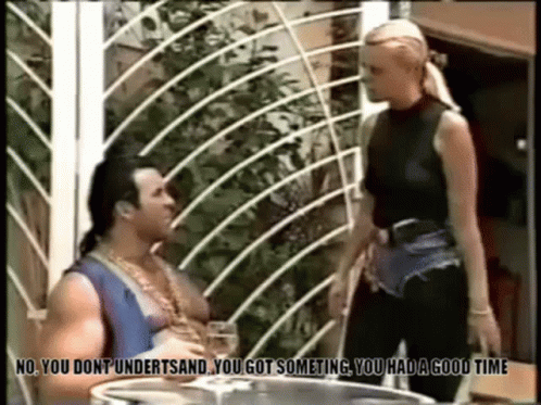 A Man And A Woman Are Standing Next To Each Other And The Woman Says No You Don T Understand GIF