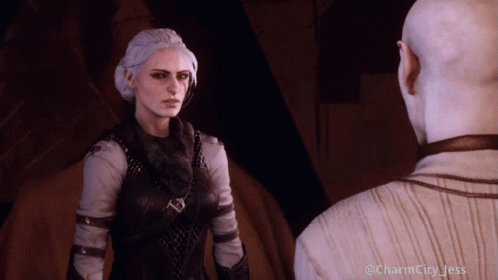 A Man And A Woman Are Standing Next To Each Other In A Video Game With The Name Charmcity Jess At The Bottom GIF