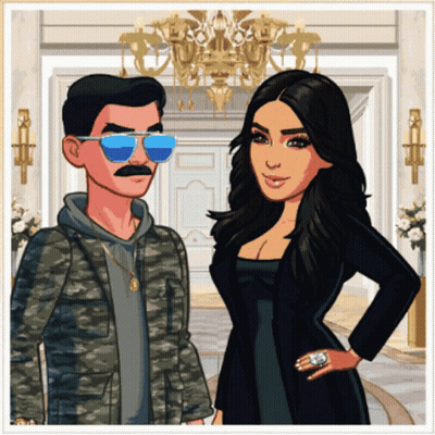 A Man And A Woman Are Standing Next To Each Other GIF