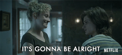 A Man And A Woman Hugging With The Words It 'S Gonna Be Alright Netflix GIF