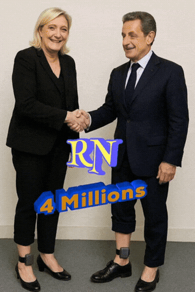 A Man And A Woman Shaking Hands With Rn 4 Millions Written On The Bottom GIF