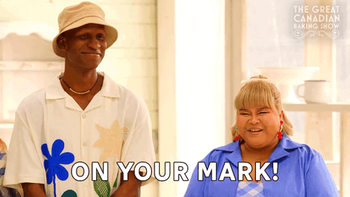 Man And Woman On Your Mark GIF