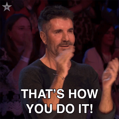 A Man Applauds With The Words That 'S How You Do It Written Below Him GIF