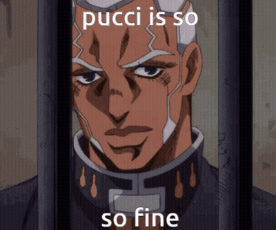 A Man Behind Bars With The Words Pucci Is So So Fine Below Him GIF