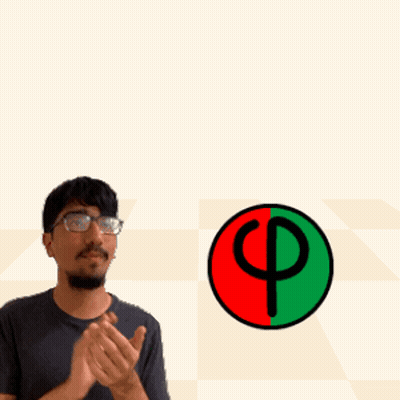 A Man Clapping In Front Of A Sign That Says Speedy + Fibonacci Speedynacci GIF