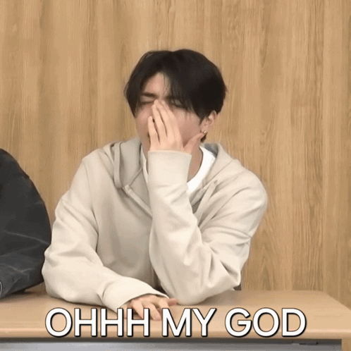 A Man Covering His Face With His Hand And The Words Ohhh My God Written On The Bottom GIF