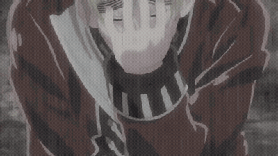 A Man Covering His Face With His Hands In A Cartoon GIF