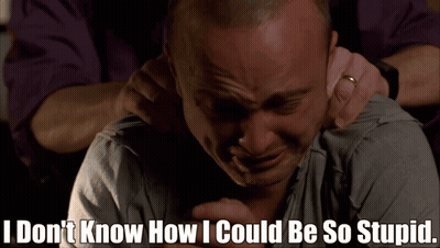 A Man Crying With The Words I Don 'T Know How I Could Be So Stupid GIF