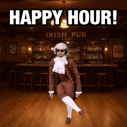 Man Dancing Outside Irish Pub Happy Hour GIF