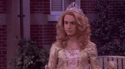 A Man Dressed As A Princess Says " I Don T Understand The Question " GIF