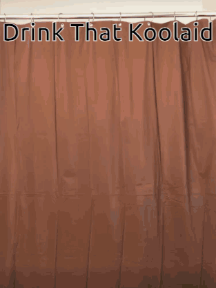 A Man Dressed In A Kool Aid Costume Holds A Cup GIF