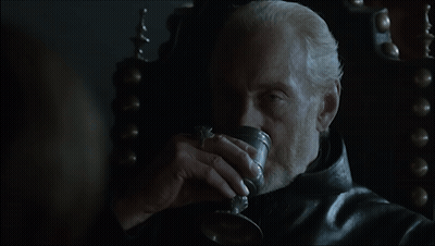 A Man Drinking From A Cup With The Words Careful Now I Enjoy You But Be Careful GIF