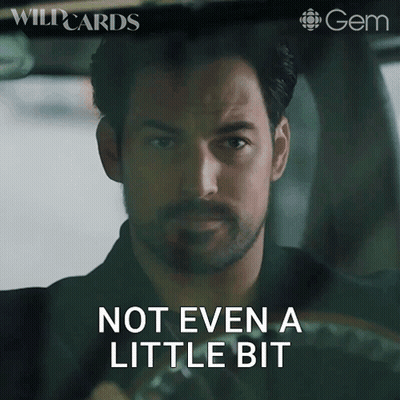 A Man Driving A Car With The Words Not Even A Little Bit Behind Him GIF