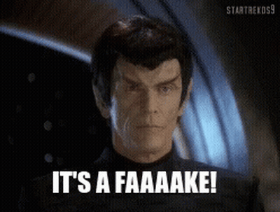 A Man From Star Trek Says It 'S A Faaaake ! GIF