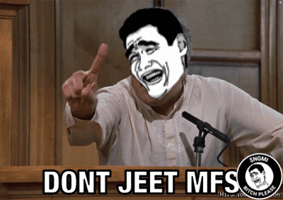 A Man Giving A Speech With The Words Dont Jeet Mfs On The Bottom GIF