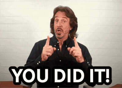 A Man Giving A Thumbs Up And The Words You Did It GIF