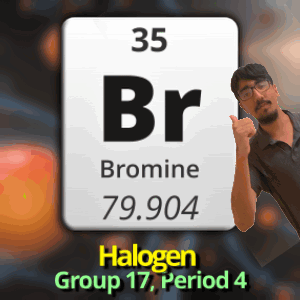 A Man Giving A Thumbs Up In Front Of A Sign That Says Bromine GIF