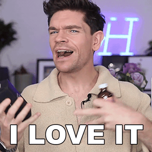 Man Holding Bottle I Love It GIF