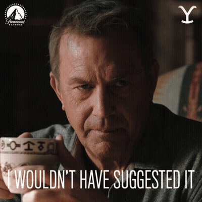 A Man Holding A Cup With The Words I Would N't Have Suggested It On The Bottom GIF