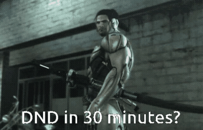 A Man Holding A Gun With The Words Dnd In 30 Minutes GIF