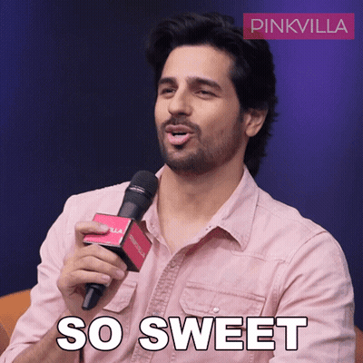 A Man Holding A Microphone With The Words So Sweet Below Him GIF