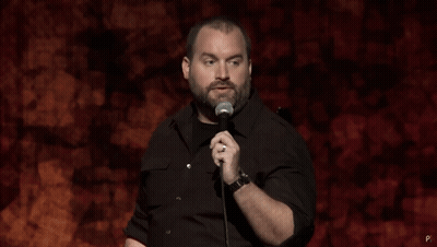 A Man Holding A Microphone With The Words Uh I Don T Fucking Know You Man GIF