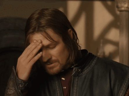 A Man Holds His Hand To His Forehead And The Word Winter Is Written Below Him GIF