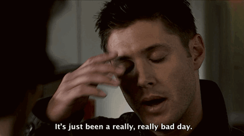 Man Holding Forehead Saying Bad Day GIF