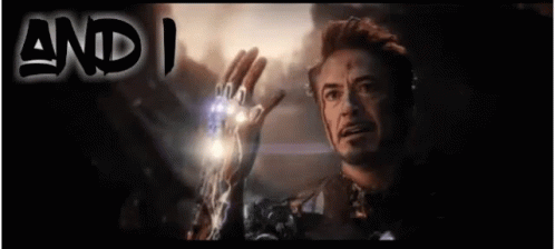A Man Holds Up His Hand In Front Of A Sign That Says ' And I ' GIF