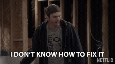 A Man In A Barnstormer Shirt Says I Don T Know How To Fix It GIF