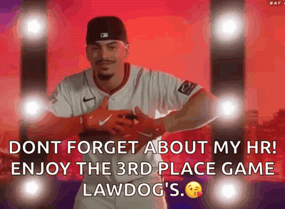 A Man In A Baseball Uniform Is Giving A Thumbs Up And Says Dont Forget About My Hr GIF