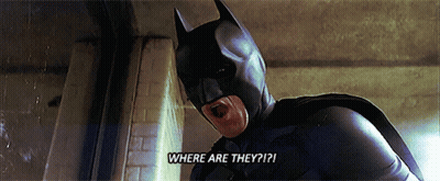 A Man In A Batman Costume Says " Where Are They " GIF